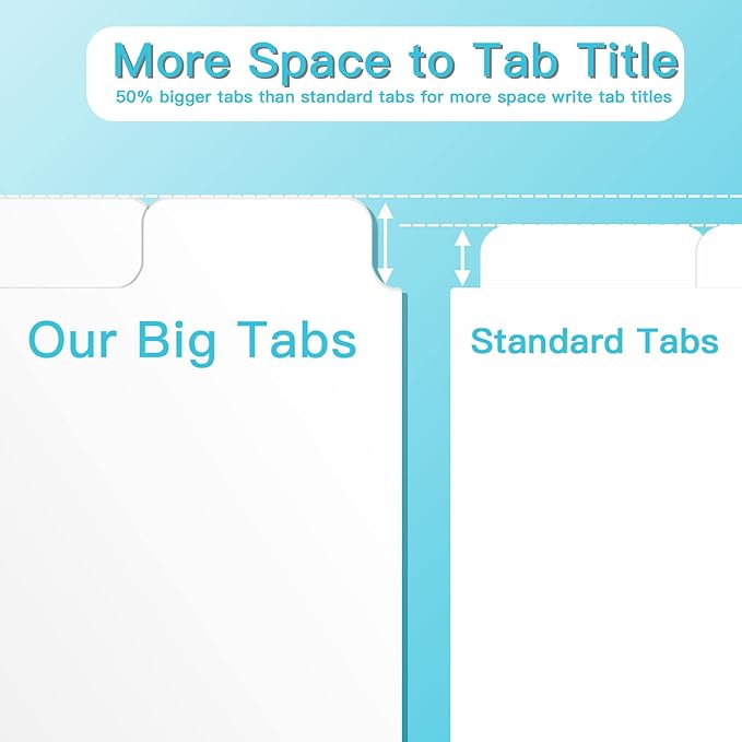 3 Ring Binder Dividers with 5 Tabs, Write & Erase Plastic Binder Dividers - Image 4