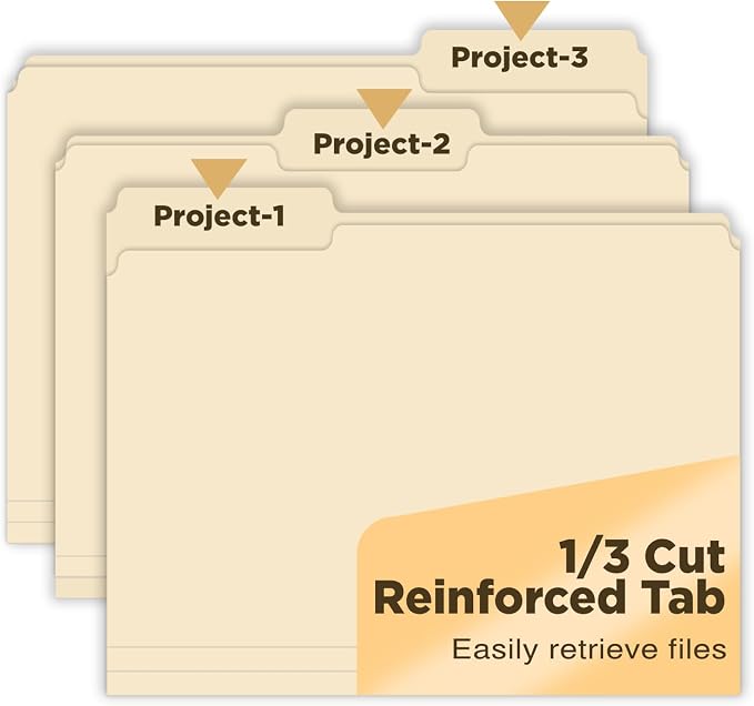 Manilla Folders 8.5 x 11 File Folders Letter Size Manila Folder - Image 3