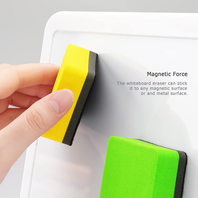 Tamaki 6 Pack Magnetic Dry Eraser Erasers 4.2'' x 2.2'', Square | Dry Erasers - Image 5