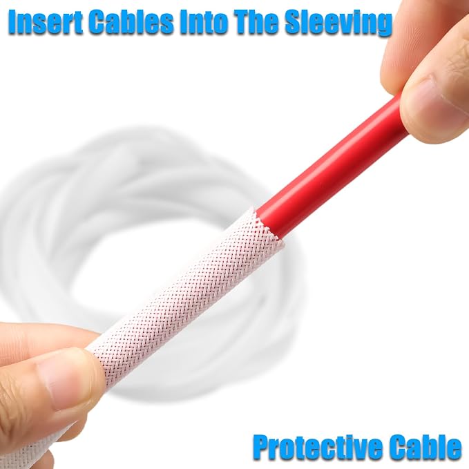 25ft PET Expandable Braided Cable Sleeve 1/3inch Pet Braided Cable Sleeve - Image 4