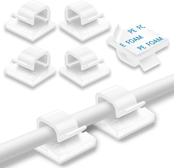 200 Pcs Cable Clips, Adhesive Cable Organizer Cord Holder Wire Clip Wire by suoundey