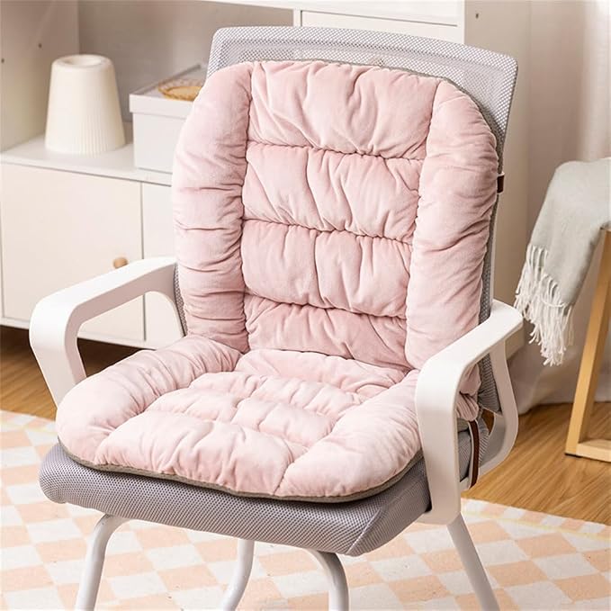 Plush Chair Cushion with Ties by Gujuja