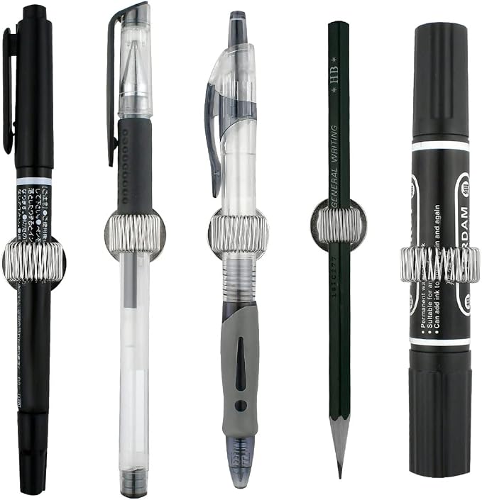 8 Pcs Manganese Steel Pen Holder Clips Self Adhesive Pencil Organizer - Image 2
