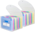 Accordion File Organizer, 2 Pack 24 Pockets Expanding File Folders, Portable by MAIMIS