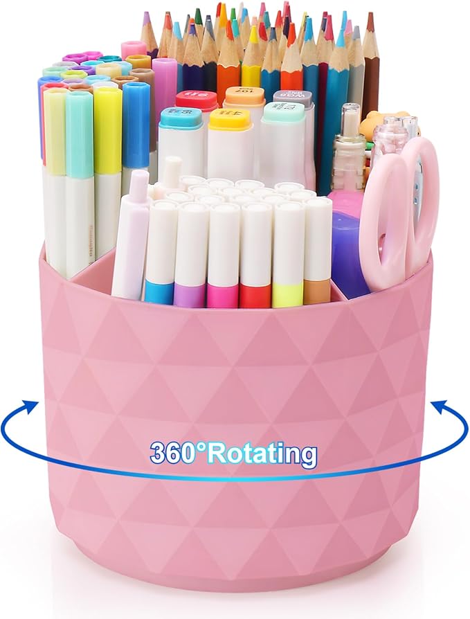 Desk Organizer, 360-Degree Rotating Pencil Pen Holders by NUOZME