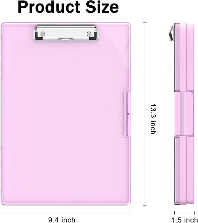 Rimilak Plastic Clipboard with Storage, Side Opening with 2 Compartment - Image 2