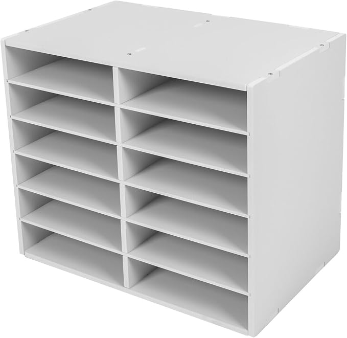 Mail Sorter Desktop, 12 Compartments Literature Organizer, Sheet Sorter - Image 7