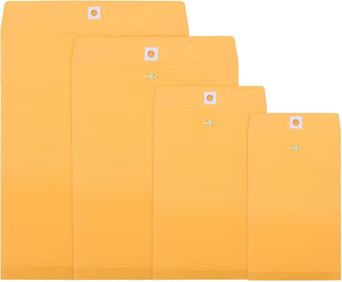 Frienda 4 Sizes Clasp Envelopes Kraft Paper Catalog Clasp Envelope by Frienda