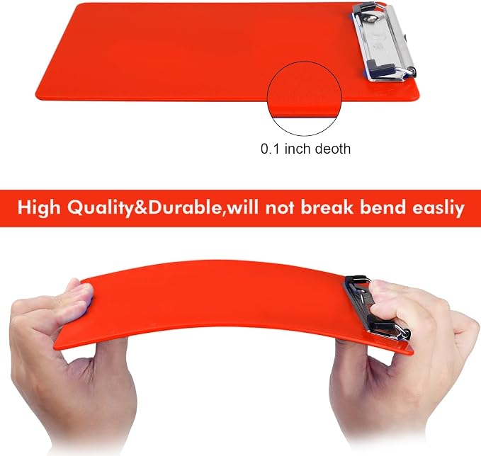 2 PCS Red Plastic Clipboards Nursing Clipboard, Teacher Clip Boards 8.5x11 - Image 4