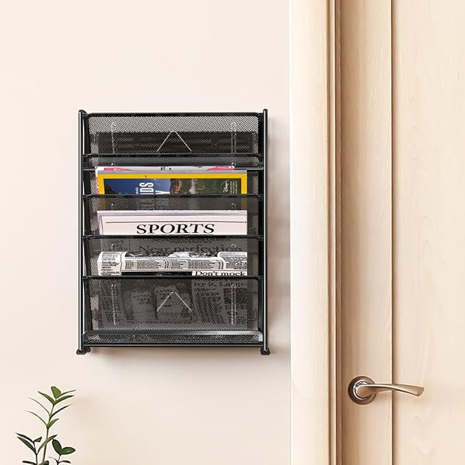 Simple Houseware 6-Tier Wall Mount Document Letter Tray Organizer - Image 4