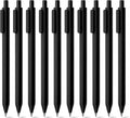 Kaco PURE Gel Pens Black Ink 0.7 mm Medium Point, 10 Pieces Set, Original Design by Kaco