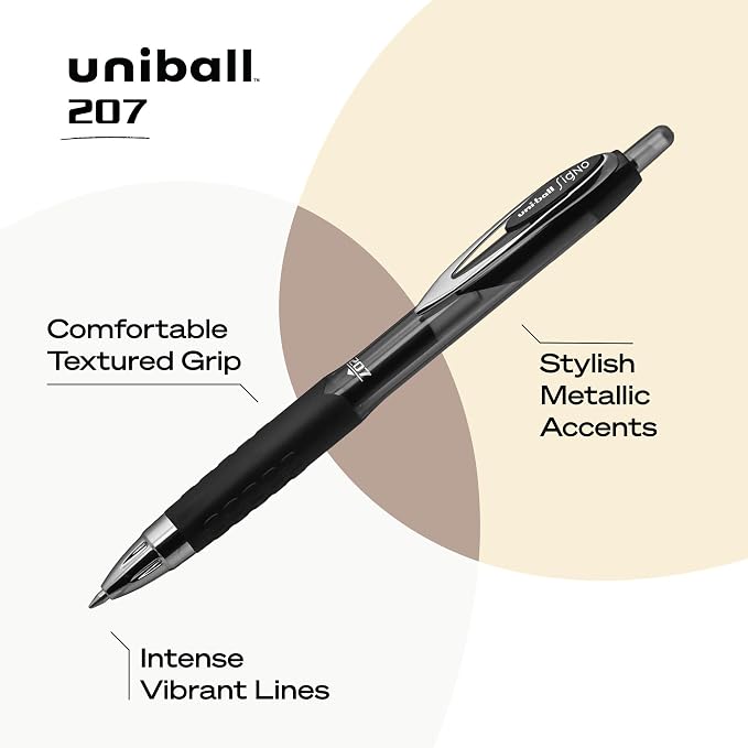 uni-ball 207 Retractable Gel Pens, Medium Point - Image 4