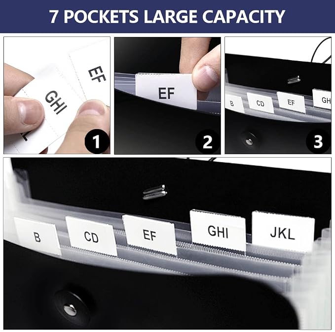 Credibility Accordion File Folder Organizer, 2 Packs Vertical Expanding - Image 4