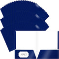 Jutom 50 Pcs 2 Pocket Glossy Paper Folders Glossy Paper Laminated Portfolios by Jutom