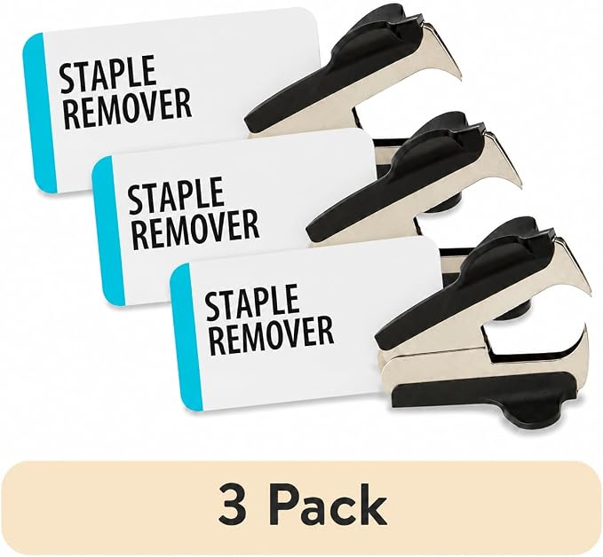 3 Pack Staple Remover Tool, Compact Metal Staple Puller - Image 2