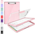Sooez Clipboard with Storage, Heavy Duty Cleaview Clip Boards 8.5x11 with Dual by Sooez