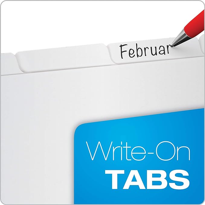 Oxford Blank Write On Binder Dividers, 1/5 Cut Tabs, 3 Hole Punch Dividers in 5 - Image 2