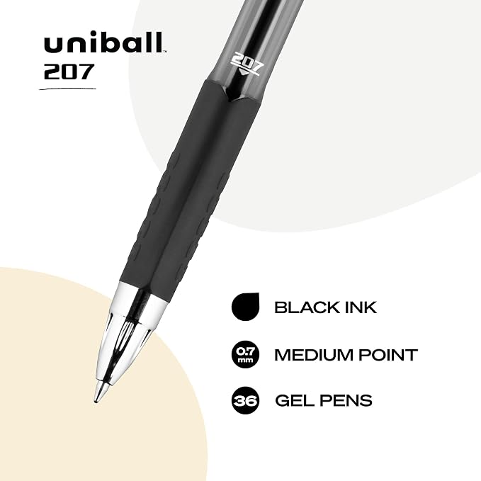 uni-ball 207 Retractable Gel Pens, Medium Point - Image 3
