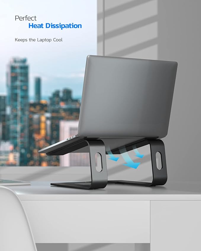 Nulaxy Laptop Stand, Ergonomic Aluminum Laptop Computer Stand, Detachable - Image 3