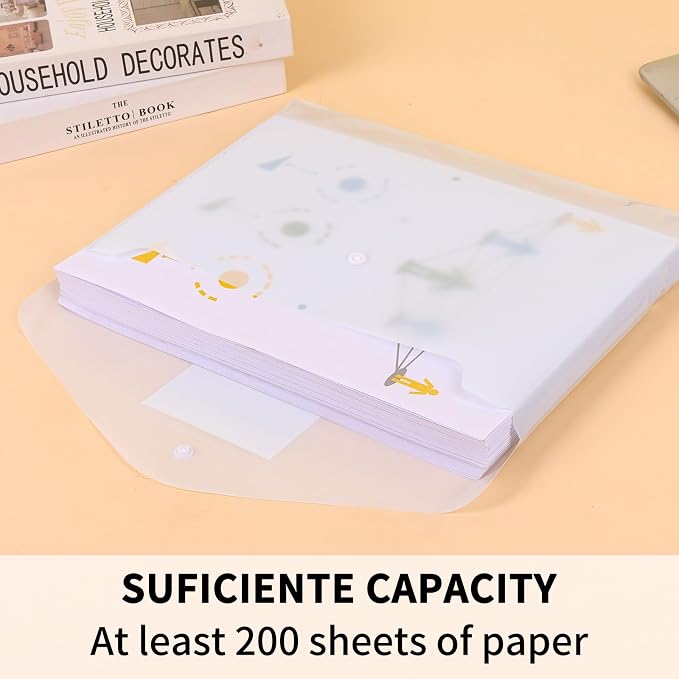EOOUT 24 Pack Plastic Envelopes Plastic File Folders, Poly Folders - Image 3