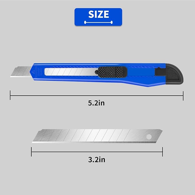 DIYSLEF Knife 16-Pack Box Cutter Retractable, Box Knife Perfect - Image 4