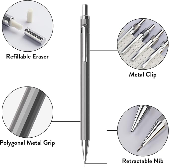 Four Candies 4PCS Metal Mechanical Pencil Set - Image 7