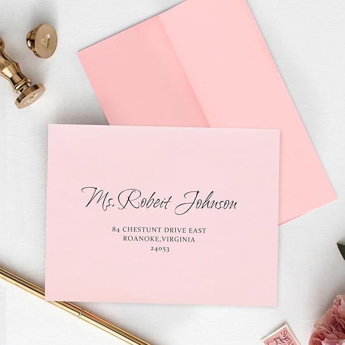 100 Pack A2 Pink Envelopes Self Sealing Adhesive Perfect - Image 4