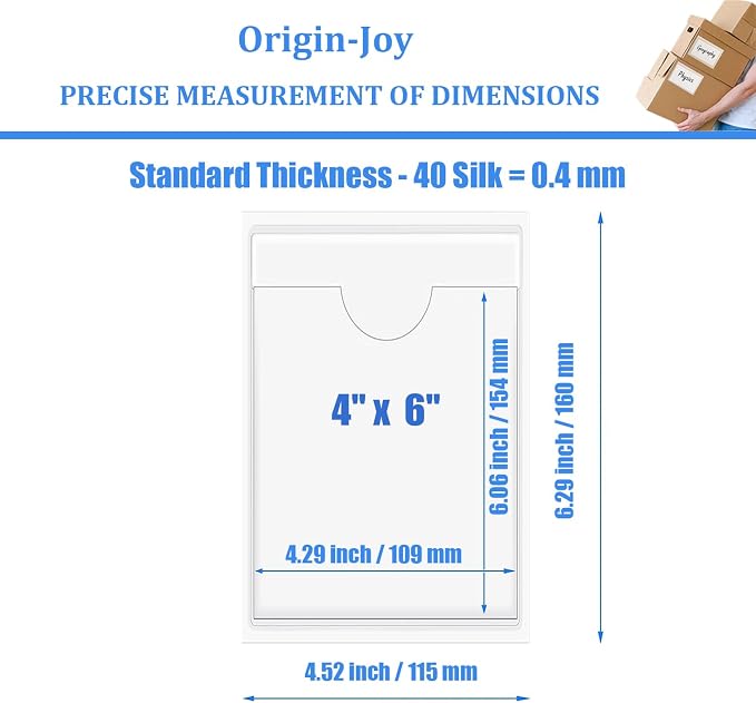 Origin-Joy 60 PCS Self Adhesive Index Card Pockets - Image 2