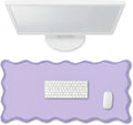 Hahafelt Scalloped Desk Mat Large Desk Pad Cute Coquette Table Mat Back to by Hahafelt