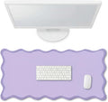 Hahafelt Scalloped Desk Mat Large Desk Pad Cute Coquette Table Mat Back to by Hahafelt