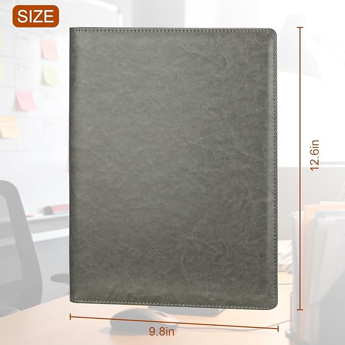 Padfolio Portfolio Binder, Faux Leather Folder, Resume Interview Legal Document - Image 4