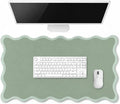 Hahafelt Scalloped Desk Mat Large Desk Pad Cute Coquette Table Mat Back to by Hahafelt