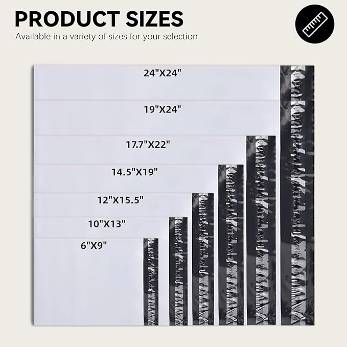 19"x24" Poly Mailers，White Shipping and Envelope Bags Pack of 200 - Image 2