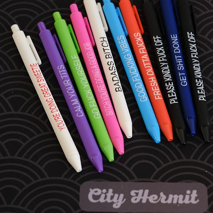 Cityhermit 11Pcs Funny Adult Ballpoint Pen Set, Premium Days of The Week Swear - Image 2