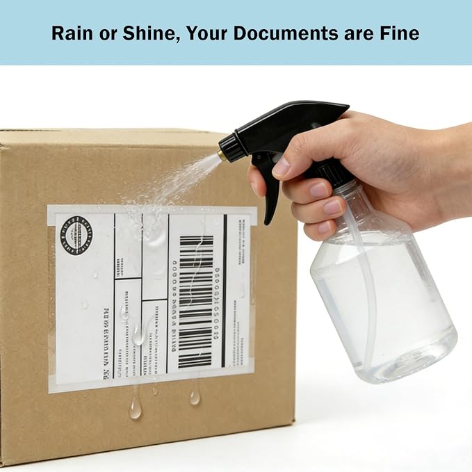 110 Pcs 7.5"x 5.5" Shipping Label Sleeves, Adhesive Clear Packing Slip Pouches - Image 3