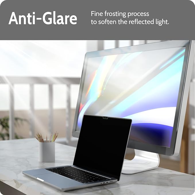 Peslv Magnetic Privacy Screen for MacBook Pro 16 Inch, 16inch Removable Matte - Image 4