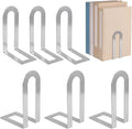 Chunful 6 Pcs Sliver Modern Metal Book Ends by Chunful