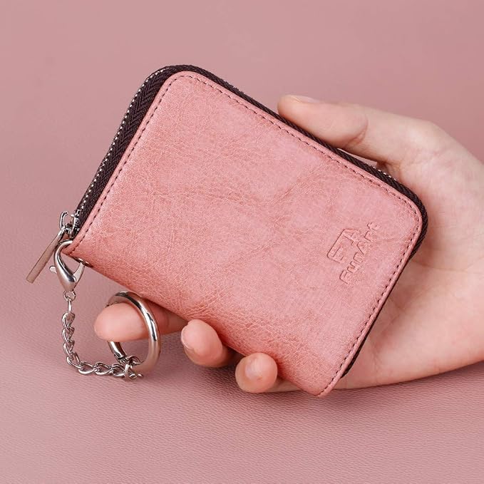 FurArt Zipper Wallet Women, RFID Blocking Credit Card Wallet, Business Card - Image 4