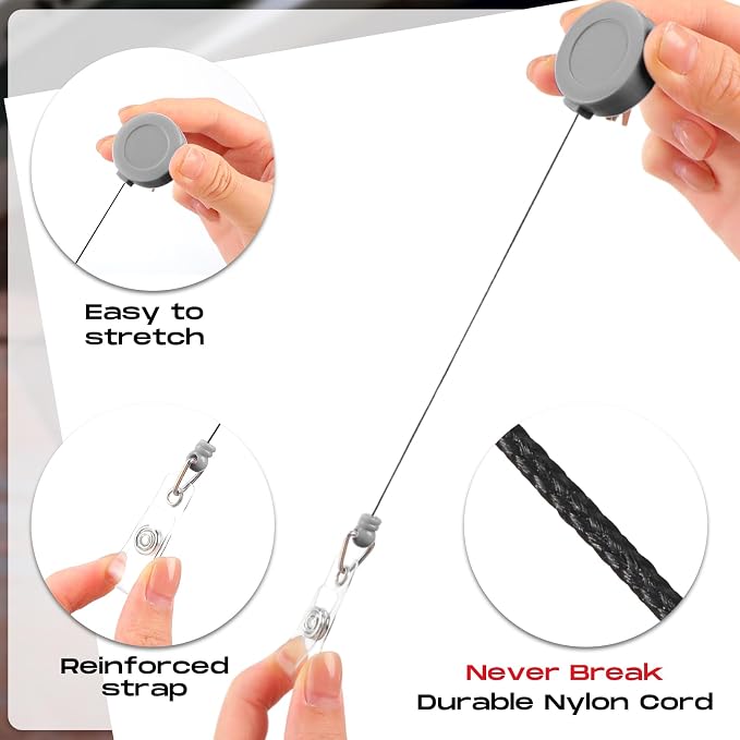 Zonon 50 Pcs Retractable Badge Holder Reels - Image 5