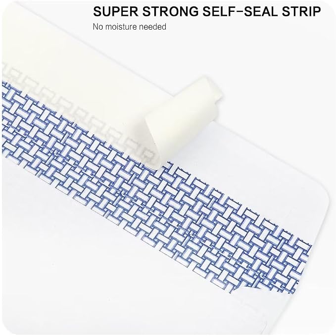 HERKKA #10 Security Self-Seal Envelopes, No.10 Windowless Bussiness Envelopes - Image 5