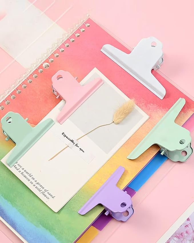 2PCS Extra Large Binder Clips Metal Bulldog Clips Large Paper Clamps Holder - Image 4