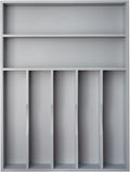 Besilord Silverware Organizer 13 Inch Gray Bamboo Kitchen Drawer Organizer 7 by Besilord