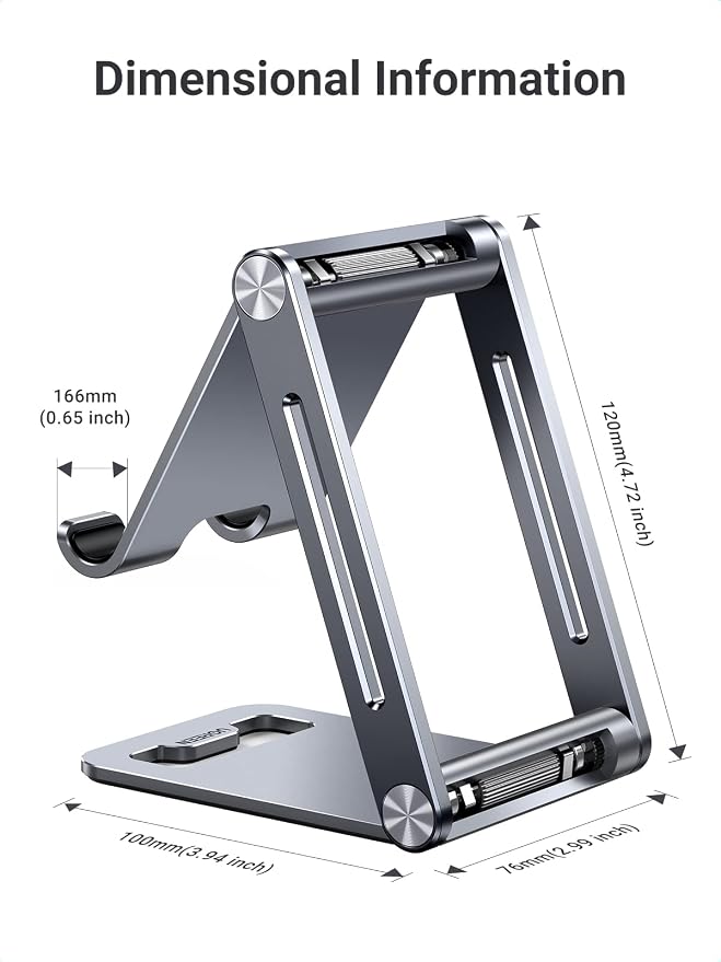 UGREEN Phone Stand for Desk Cell Phone Holder Adjustable Compatible - Image 3