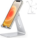 Adjustable Cell Phone Stand, OMOTON Aluminum Desktop Cellphone Stand by OMOTON