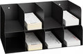Gisafai Metal Check Sorter Organizer 8 Pocket, 2 Tier Black Iron Document Holder by Gisafai