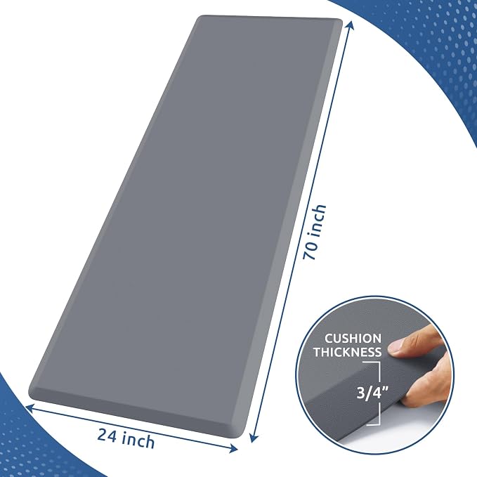 KitchenClouds Kitchen Mat Cushioned Anti Fatigue Rug 24"x70" Water Resistant - Image 2