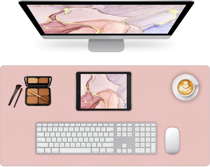 Leather Desk Pad Mat, Computer Mat Non-Slip, PU Large Mouse Pads by Meetcolor
