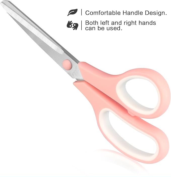 Scissors All Purpose Scissors for Office Home School, Soft Comfort-Grip - Image 4