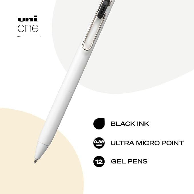 Uniball Gel Pen ; 0.38mm Ultra Micro Black Pens; Gel Ink Pens | Office Supplies - Image 2