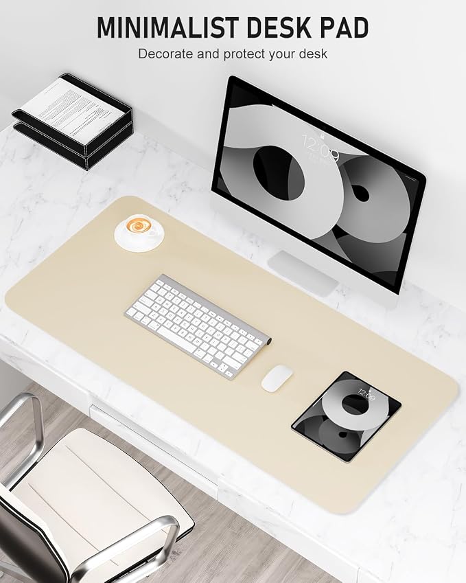 Desk Pad, 35.5" x 17" PU Leather Non-Slip Desk Mat Large Mouse Pad - Image 2